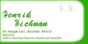 henrik wichman business card